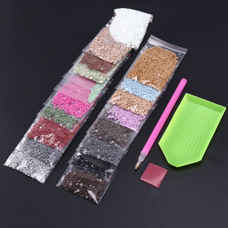 Bộ Tranh Đính Đá 3D DIY Hình Chú Mèo Dễ Thương Để Trang Trí Nhà