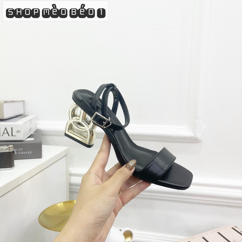 Sandal DG dolce quai ngang gót cách điệu fullbox