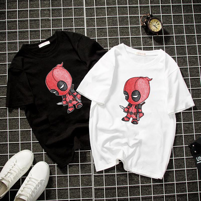 Áo thun form rộng unisex deadpool bé vải dày mịn 2019T22031