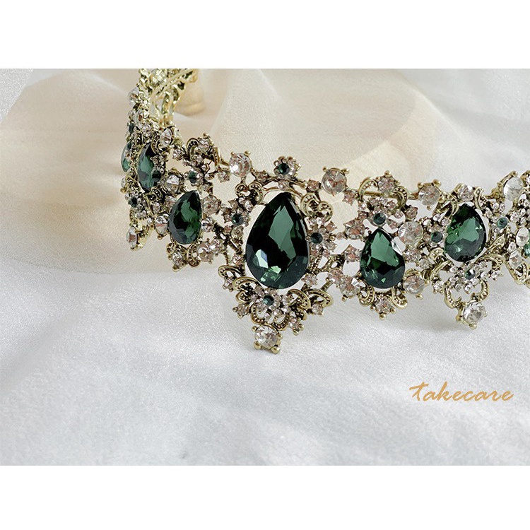 Vương Miện Cài Tóc Đính Đá Lấp Lánh Cho Cô Dâu