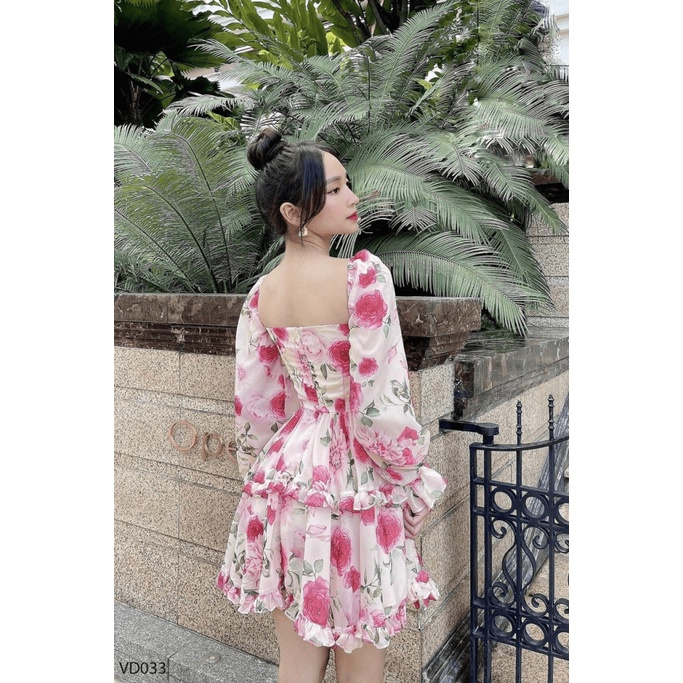 (MẪU MỚI) FREE SHIP ĐẦM VOAN HOA TẦNG XINH NHƯ CÔNG CHÚA CỰC HOT PU HHP