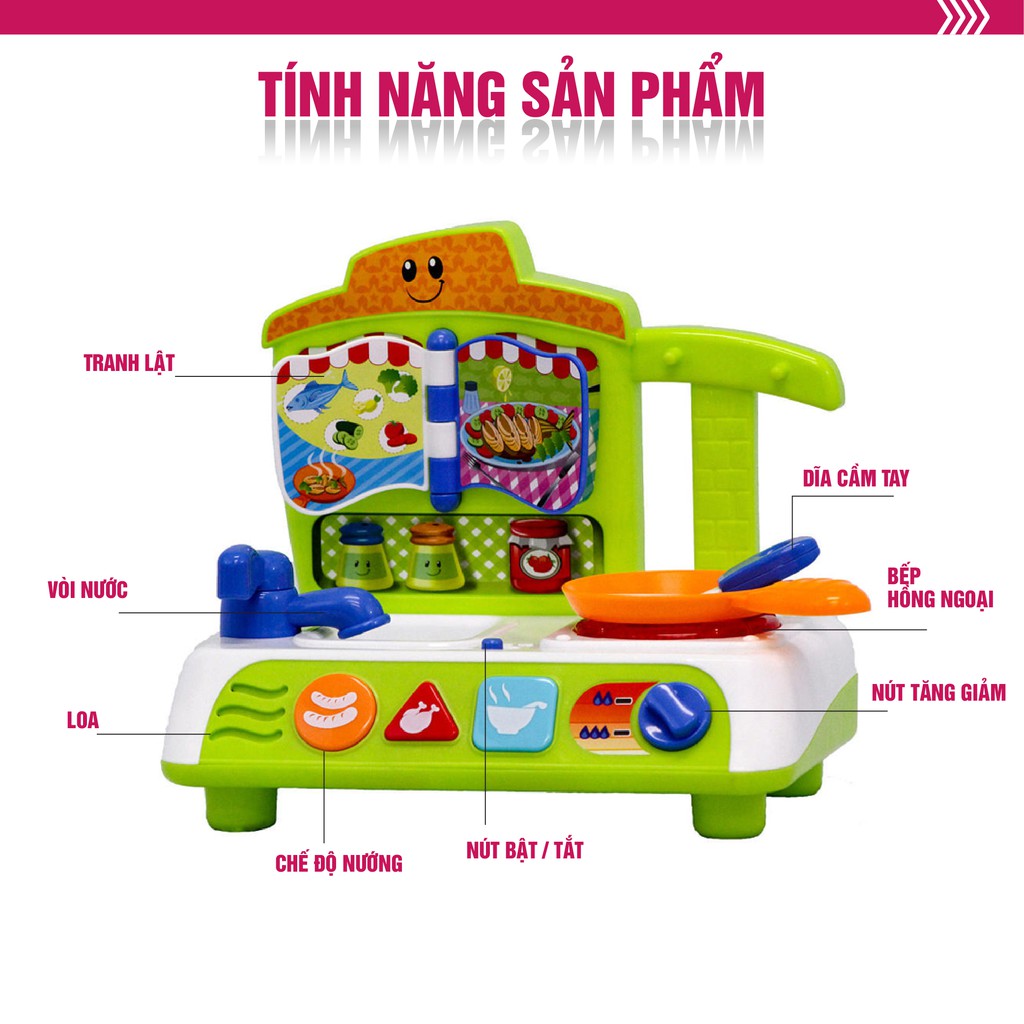 Bộ đồ chơi nấu ăn - nhập vai đầu bếp tài ba Winfun 0755G: Kích thích phát triển ngôn ngữ - xã hội và sự sáng tạo cho bé