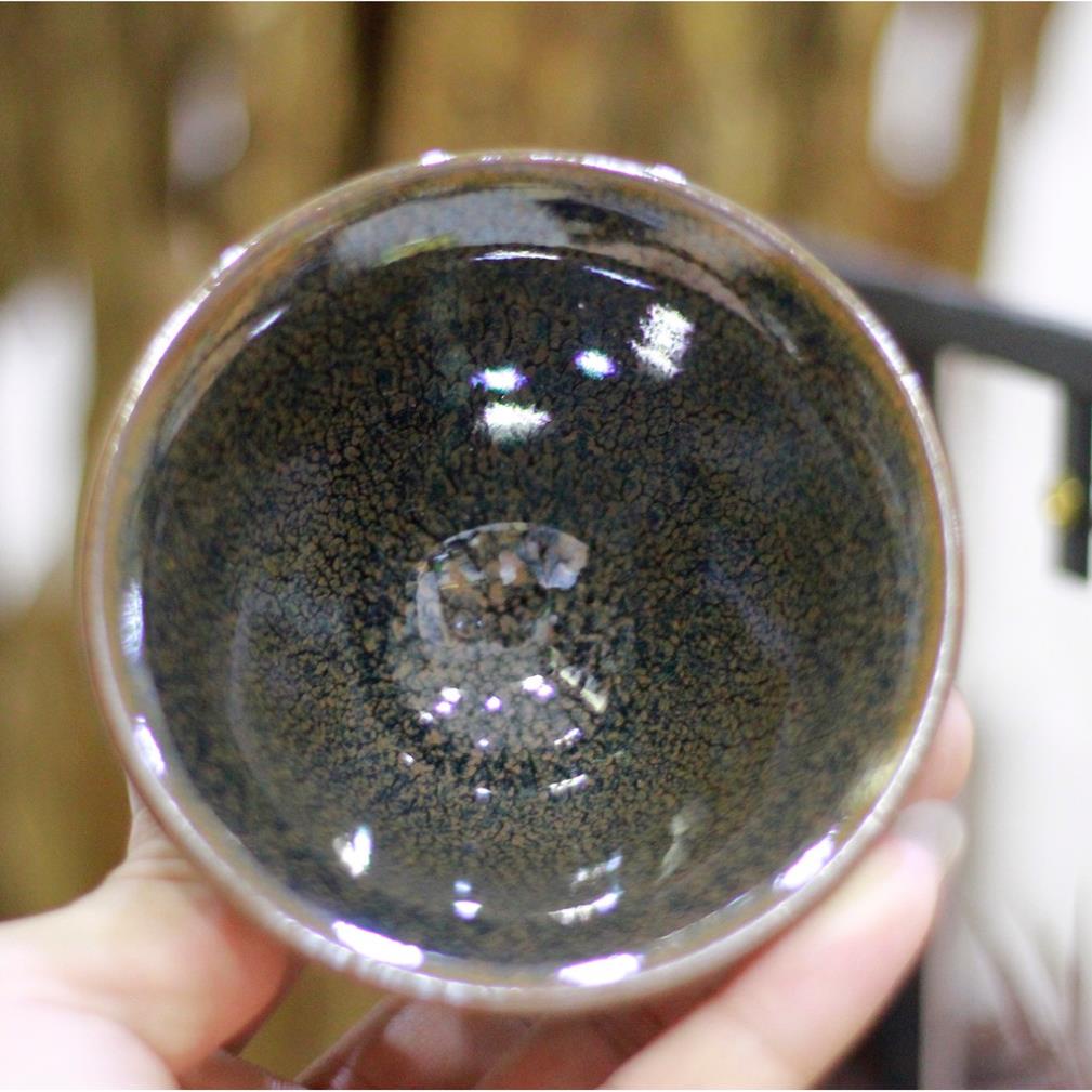 Chén thiên mục kiến diêu nung củi, chén thiên mục nung củi, chén thiên mục dáng nón, chén nón, chén trà đạo, chén chủ.