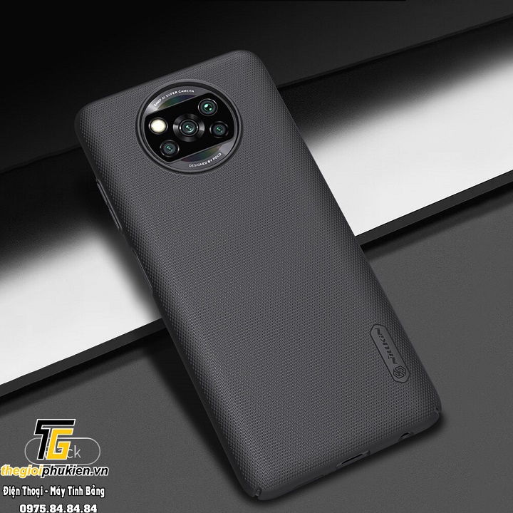 Ốp lưng nhựa cứng chính hãng Nillkin dạng sần cho Xiaomi POCO X3 Pro, X3 NFC