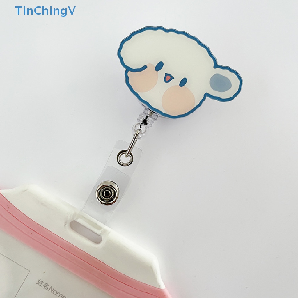 [TinChingV] Kẹp Giữ Thẻ ID Huy Hiệu Hình Gấu Đáng Yêu Bằng Acrylic Có Thể Thu Gọn Cho Học Sinh Y Tá [Mới]