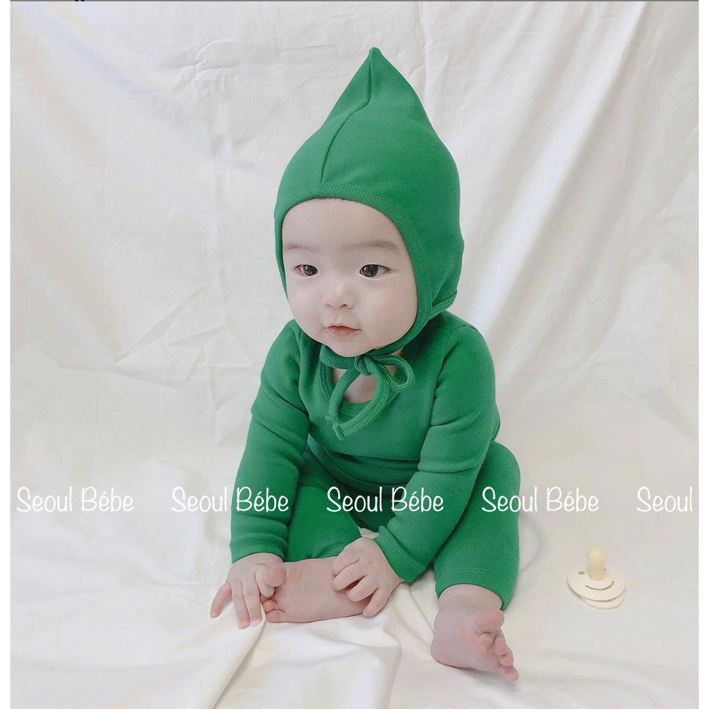 Bộ bodysuit Wonwon Winwin bộ dài trơn Wonwon bộ suit Peekaboo Hàn Quốc