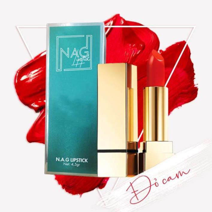 Son lì N.A.G Lipstick đỏ cam Ruby dưỡng môi mềm quyến rũ - NAG Beauty