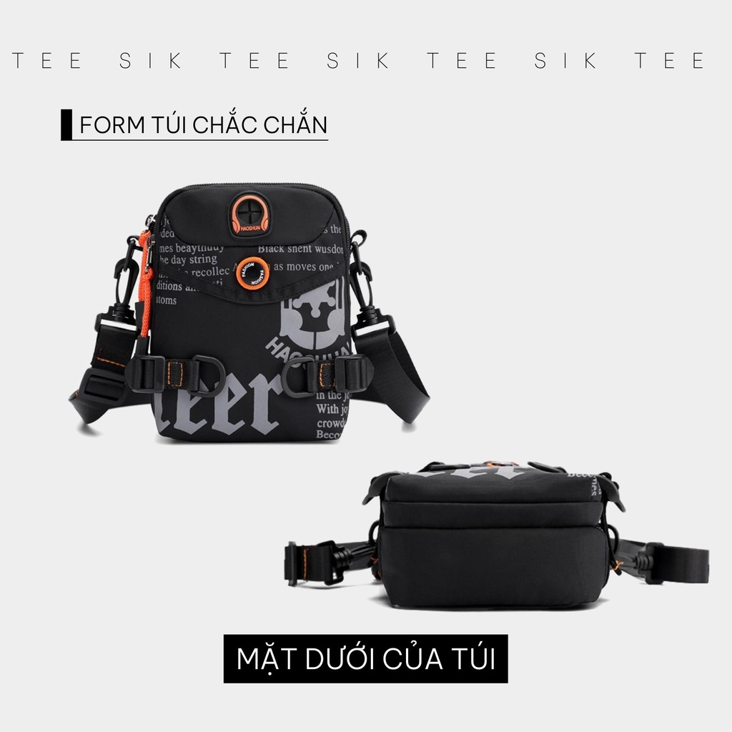Túi đeo chéo mini TEE SIK túi đeo chéo nhỏ gọn thời trang unisex chống nước đeo ngang hông đeo vai TS01