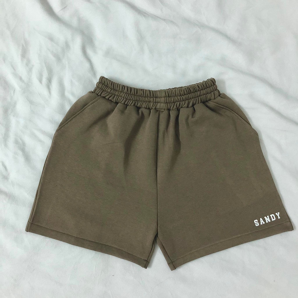 Quần đùi nữ, Quần Short chất nỉ bông dày lưng cao thời trang, hàng sẵn