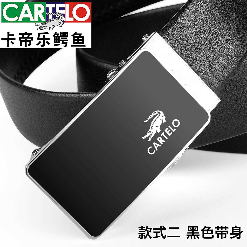 Thắt lưng nam da cá sấu chính hãng Cardile thật Khóa tự động cho Business Blue Casual All-match