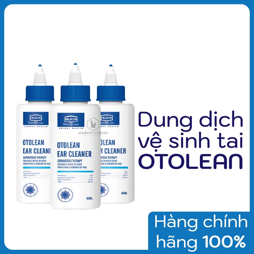 Dung dịch/ Nước vệ sinh tai OTOCLEAN cho chó mèo, giúp sạch tai, tránh viêm, ngứa tai giảm mùi hôi cho thú cưng