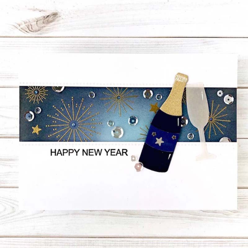 Khuôn Cắt Giấy / Thẻ Thủ Công DIY Hình Chai Rượu / Ly Rượu