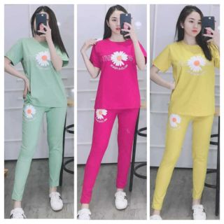 MẪU MỚI SÉT BỘ ĐỒ NỮ HOA CÚC ĐỒ BỘ DẠO PHỐ MẶC NHÀ SIÊU HOT