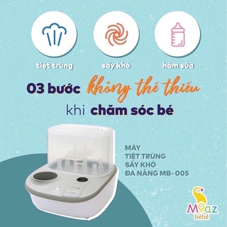 Máy tiệt trùng, sấy khô, hâm sữa cho bé 3in1 moaz bebe mb005