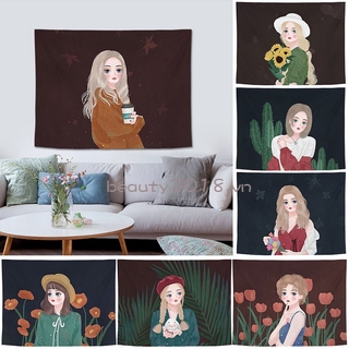 Thảm treo tường trang trí phòng ngủ cho bé gáI phong cách Bắc Âu độc đáo