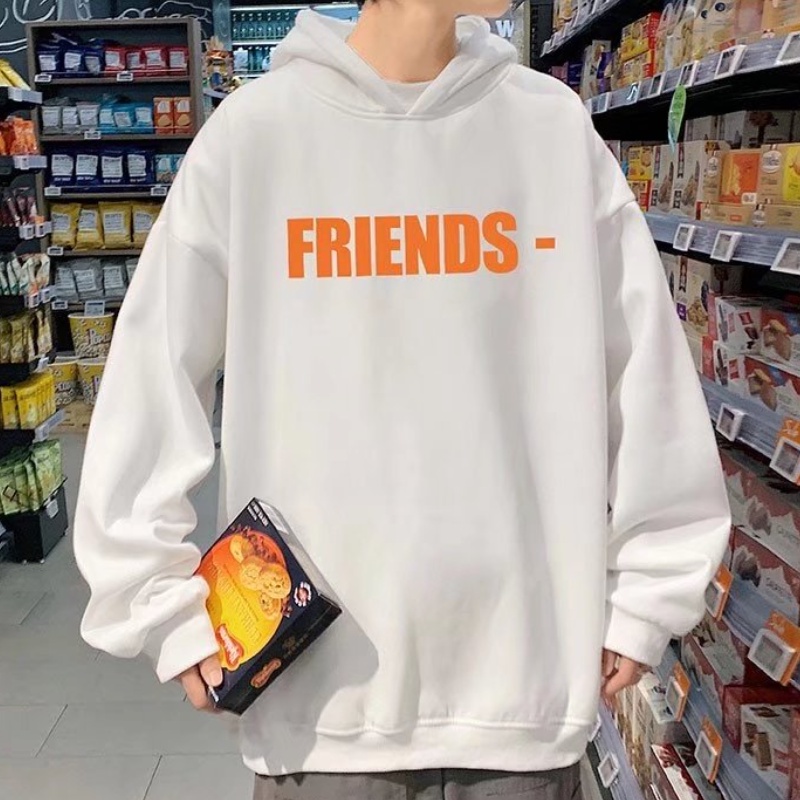 Áo Hoodie dài tay in chữ V thời trang cho nam size M-5XL