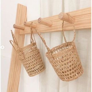 Giỏ cói đựng chai nước, treo hoa...
