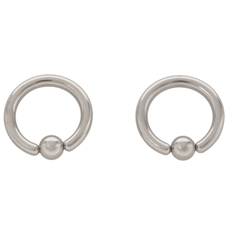 Cặp khuyên tai thép không gỉ 8g 3.2mm x16mm
