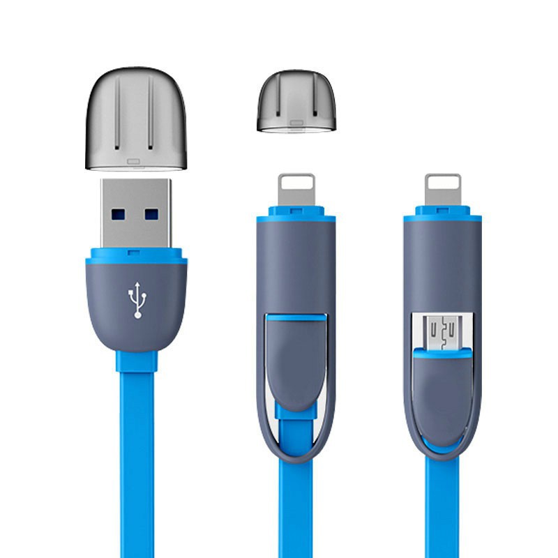 Dây cáp sạc kết hợp cổng Micro USB và Lightning 2 trong 1 chất lượng cao