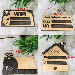 Biển gỗ decor Wifi trang trí nhà hàng, quán cafe, nhà cửa