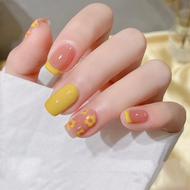 Set 24 móng tay 3D chống nước vẽ nghệ thuật màu sắc đẹp Nail Mây ZB