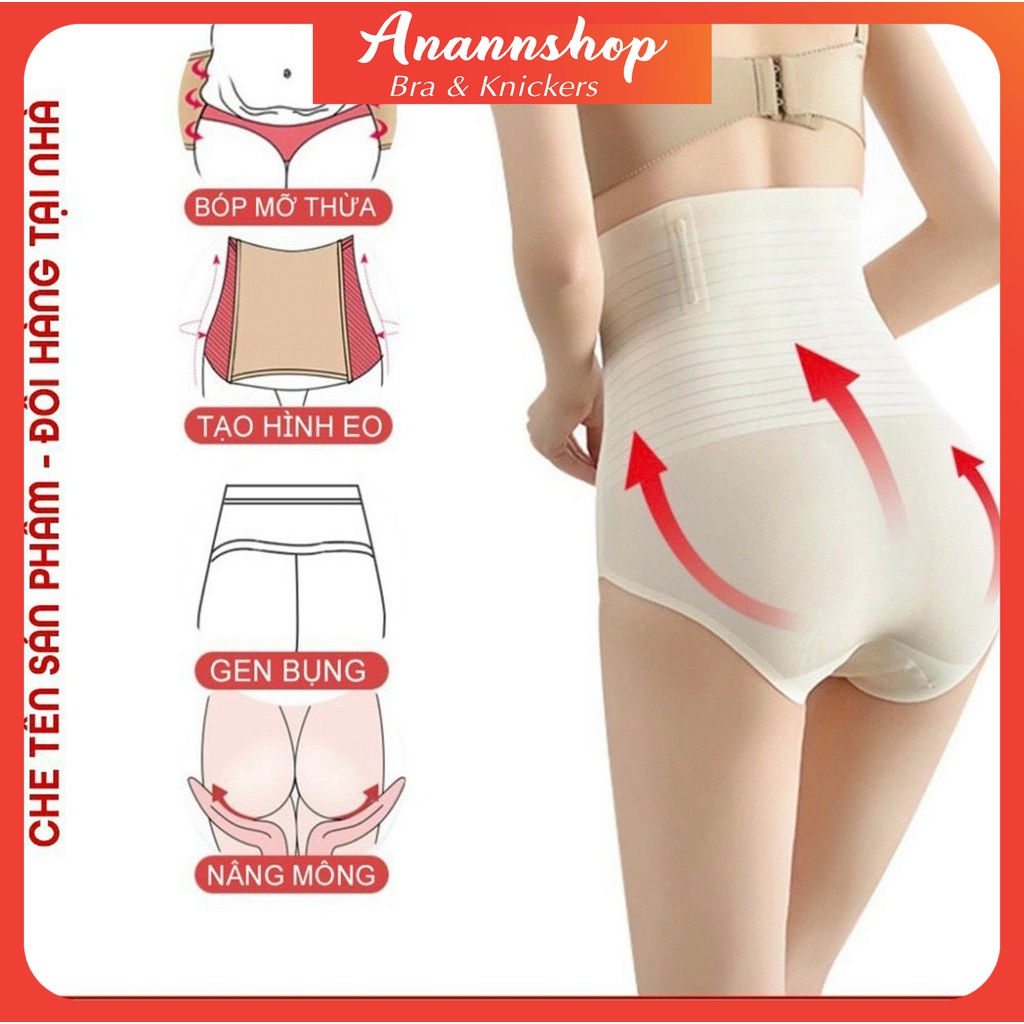 Quần Lót Gen Nữ Su Nước Cạp Cao Nịt Bụng Định Hình Eo Hỗ Trợ Nâng Mông Cao Cấp 887