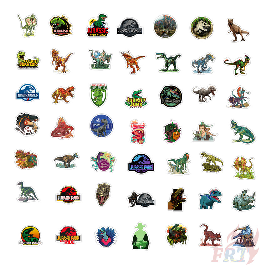 100Pcs/Set ❉ Jurassic Park：Classical Movie  - Series A Dinosaurs Adventure Stickers ❉ Dinopark Waterproof DIY Decals Doodle Stickers