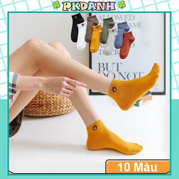 Tất Gấu Cổ Ngắn Cho Nữ - Vớ Gấu Nhiều Màu