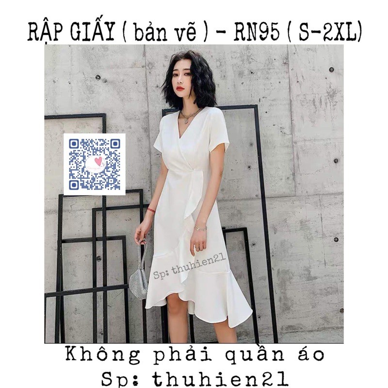 RN95_Rập giấy may đầm bèo nữ  nữ