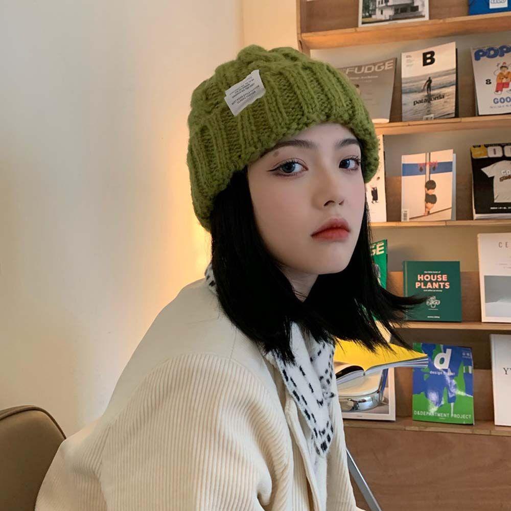 Mũ Beanie Dệt Kim Thời Trang Thu Đông Cho Nữ