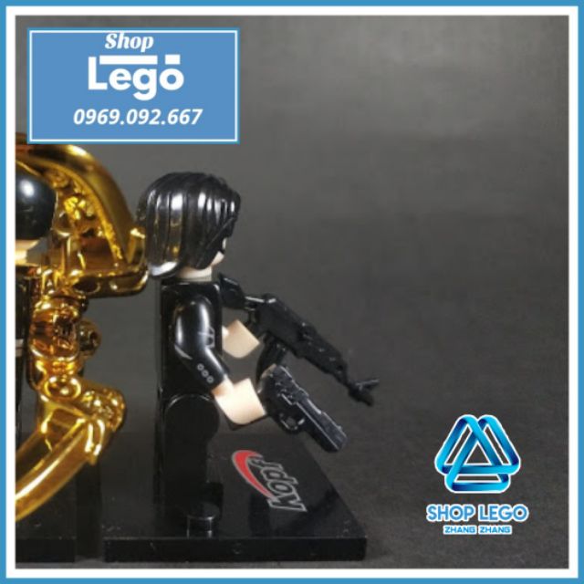 Xếp hình John Wick sát thủ chuyên nghiệp Lego Minifigures Koruit Wm830 Kopf KF1216