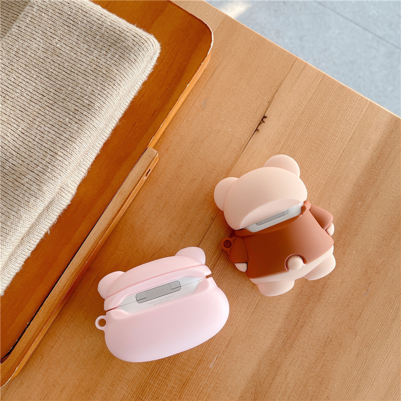 Vỏ Bọc Suntaiho Silicone Bảo Vệ Hộp Sạc Tai Nghe Airpods 1 2 Pro 3 Chống Sốc Hình Dạng Chú Heo/Sư Tử/Cọp/Gấu Trúc 3D