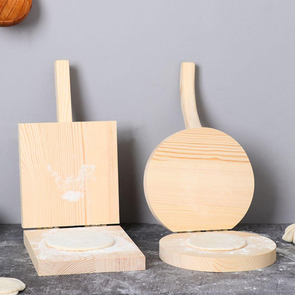 1 Dụng Cụ Ép Vỏ Bánh Xếp Bằng Gỗ Chất Lượng Cao