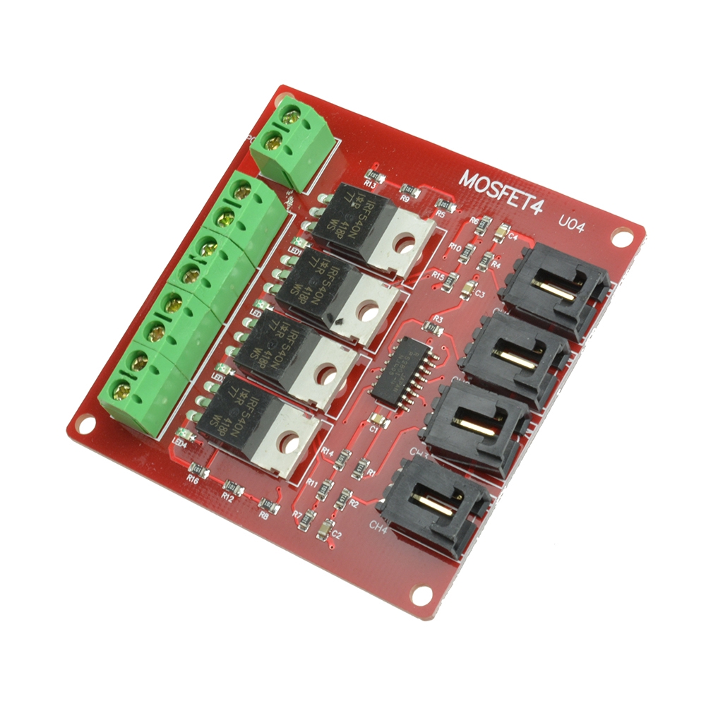 【READY STOCK】Mô-đun chuyển mạch MOSFET Nút 4 kênh 4 tuyến MOSF IRF540 V2.0 + cho Arduino
