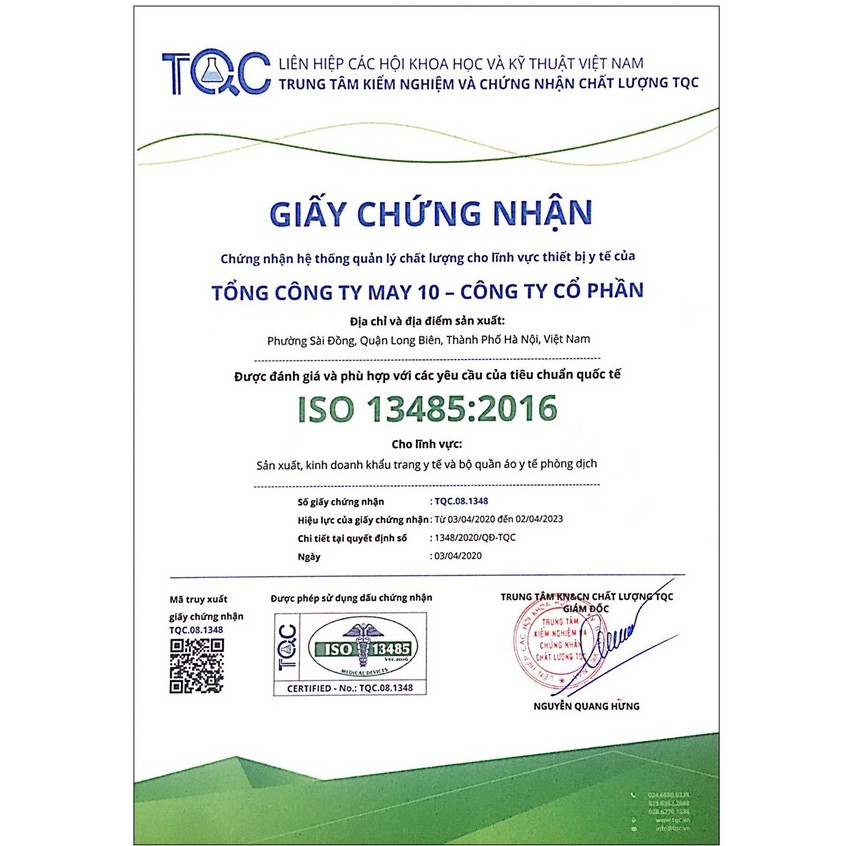 1 hộp Khẩu trang y tế 4 lớp kháng khuẩn May 10