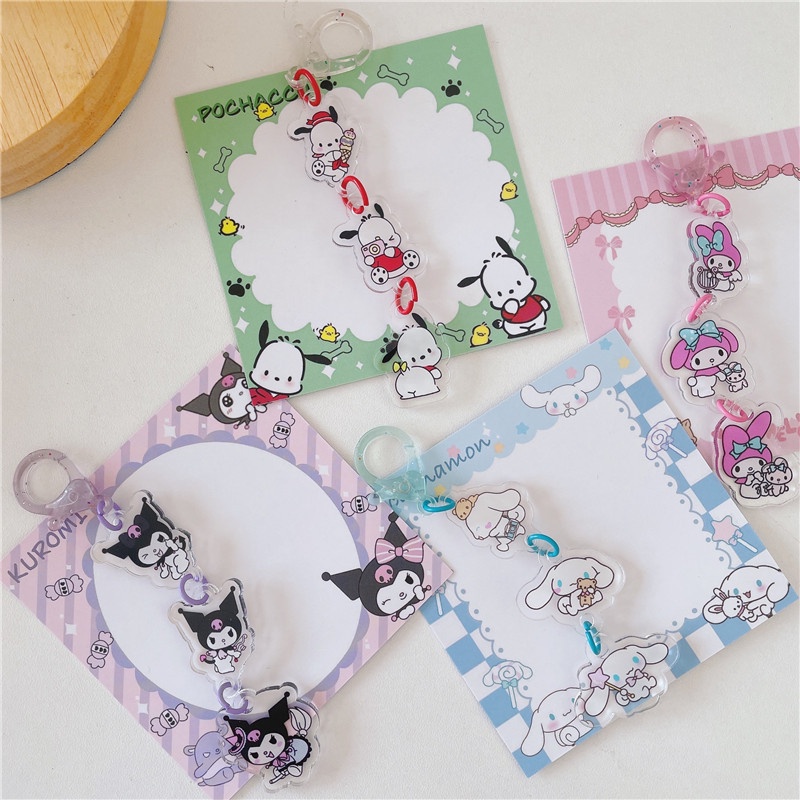 SANRIO Mới Móc Khóa Hình Kuromi Pochacco Cinnamoroll Đáng Yêu