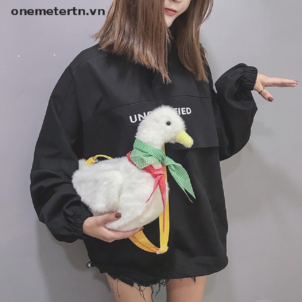 Túi Đeo Chéo Hình Vịt Bông Phong Cách Lolita Đáng Yêu Vn VN VN