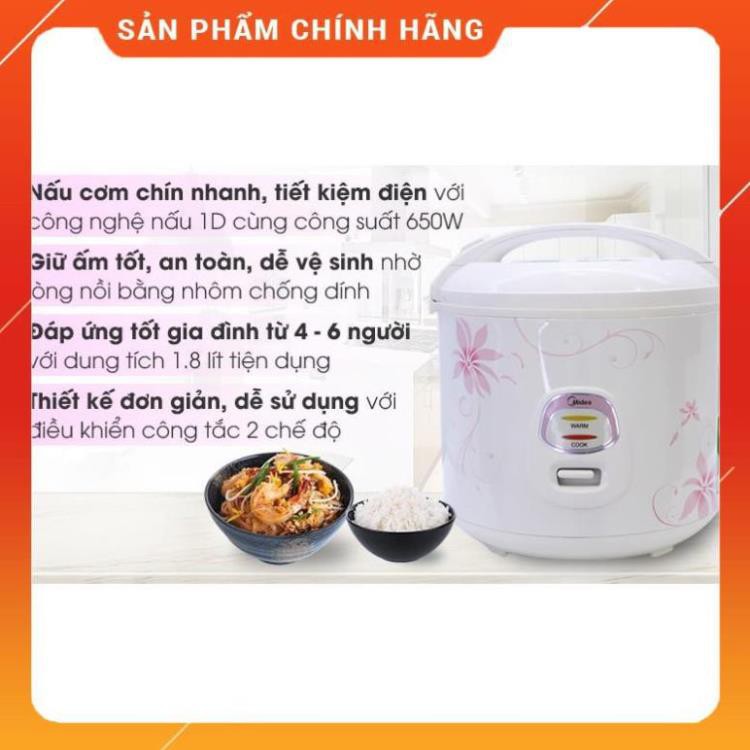 [FreeShip] Nồi cơm điện cao cấp Midea 18SQ 1.8 Lít, Hàng chính hãng - Bảo hành 12 tháng -  Huy Anh