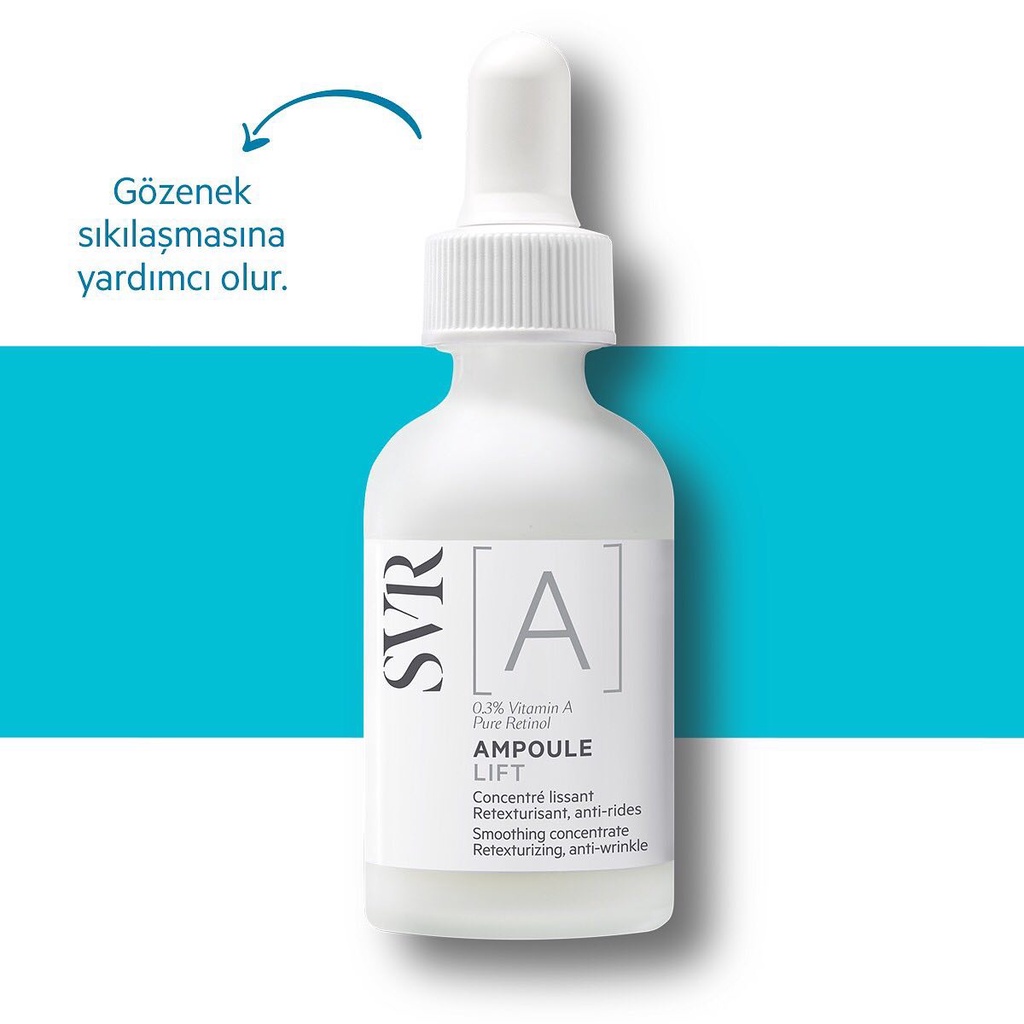 RETINOID Serum SVR  0.3% Retinol Ampoule Lift Tinh chất làm mềm mịn da, ngừa lão hóa 30ml