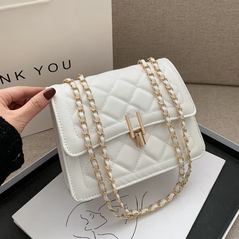 ❤𝑭𝑹𝑬𝑬𝑺𝑯𝑰𝑷 ❤ Túi xách Túi đeo chéo nữ Da PU trần trám Màu đỏ đen trắng Cao cấp công sở đi chơi dự tiệc | BigBuy360 - bigbuy360.vn