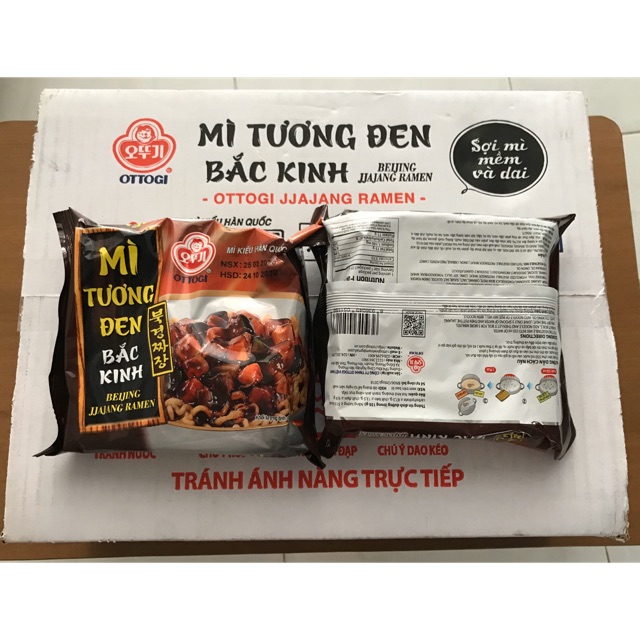 Thùng 20 gói Mì Tương Đen Bắc Kinh Ottogi