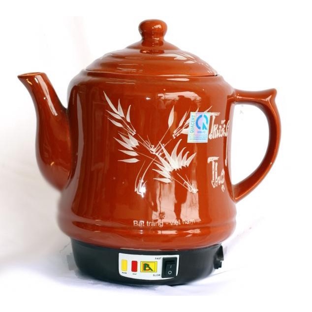 Ấm Sắc Thuốc Tự Động Bằng Gốm - Bát Tràng Cao Cấp -Hiệu Bát Tiên -Dung Tích 3.2L- Hàng Chính Hãng - bảo hành 1 năM