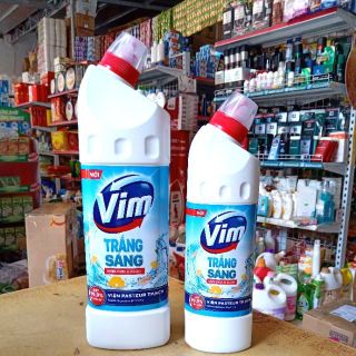 GEL TẨY BỒN CẦU VÀ PHÒNG TẮM VIM TRẮNG SÁNG HƯƠNG CHANH XẢ DỊU MÁT 880ml