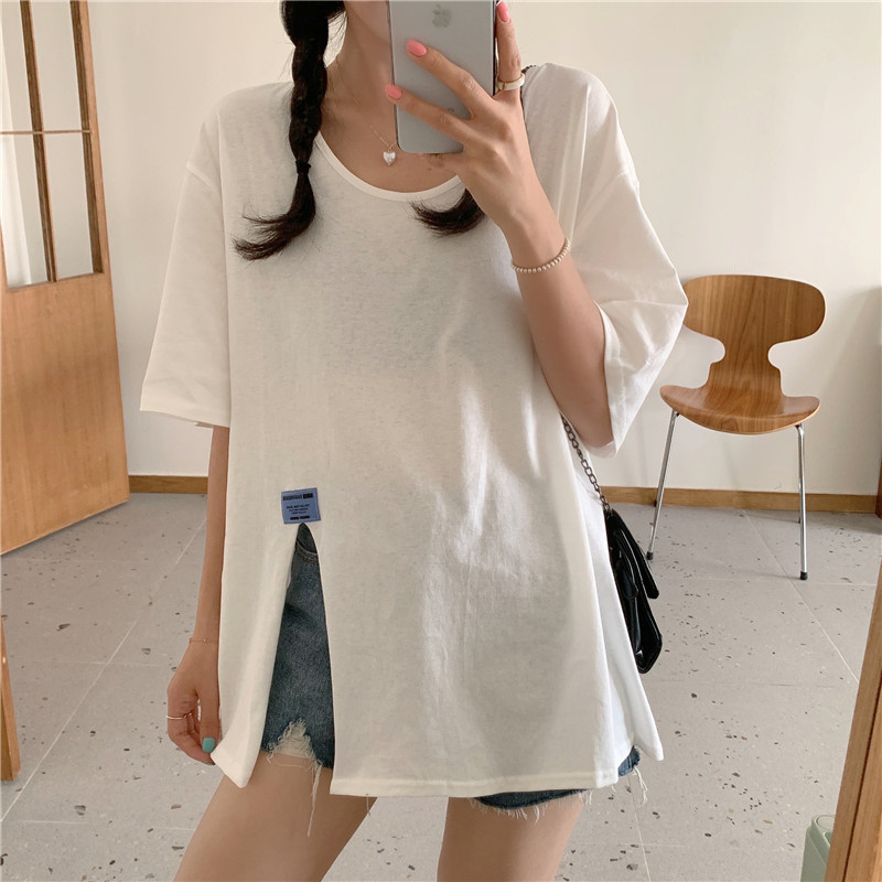 Áo thun SUXI tay ngắn cổ tròn dáng rộng thiết kế mới phong cách Hàn Quốc thời trang mùa hè cho nữ