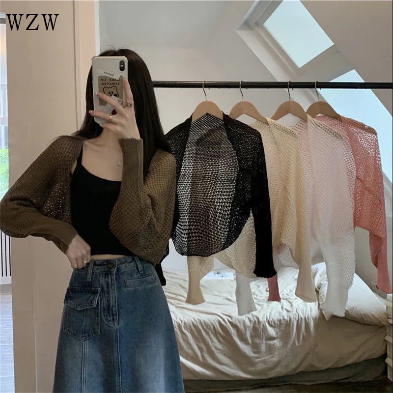 Áo Khoác Cardigan Dệt Kim Mỏng Chống Nắng Thời Trang Mùa Hè Cho Nữ