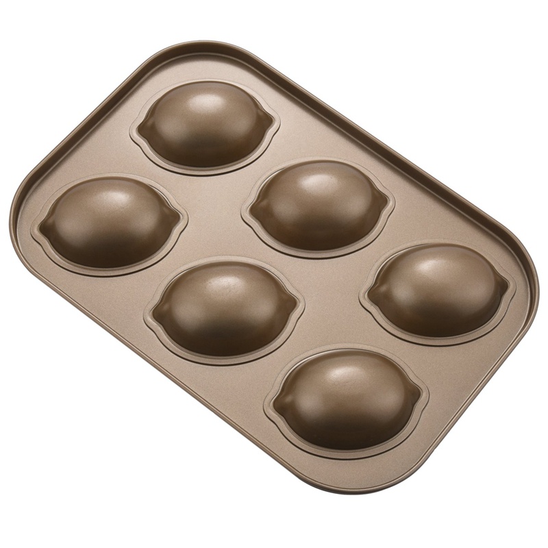 Khuôn Làm Bánh Muffin / Muffin / Tráng Miệng Bằng Thép Carbon Chống Dính Hình Quả Chanh