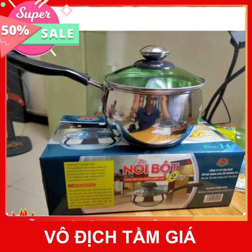 Nồi nấu bột , nấu cháo inox cho bé , đáy 2 lớp cao cấp ⚡️𝐌𝐢𝐞̂̃𝐧 𝐏𝐡𝐢́ 𝐒𝐡𝐢𝐩⚡️