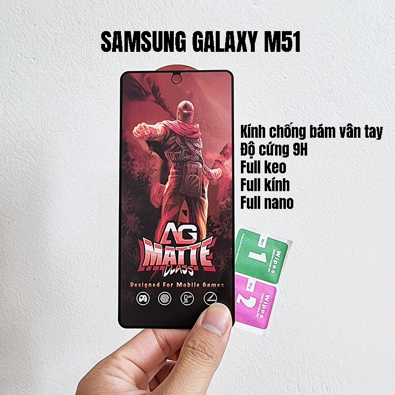 Kính cường lực chống bám vân tay Samsung M51
