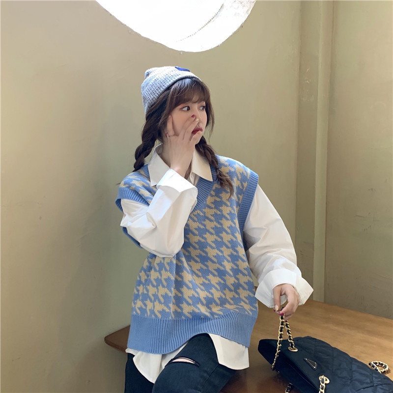 【Hàng sẵn】Áo gile len nữ vintage  hàng  loại 1 | BigBuy360 - bigbuy360.vn