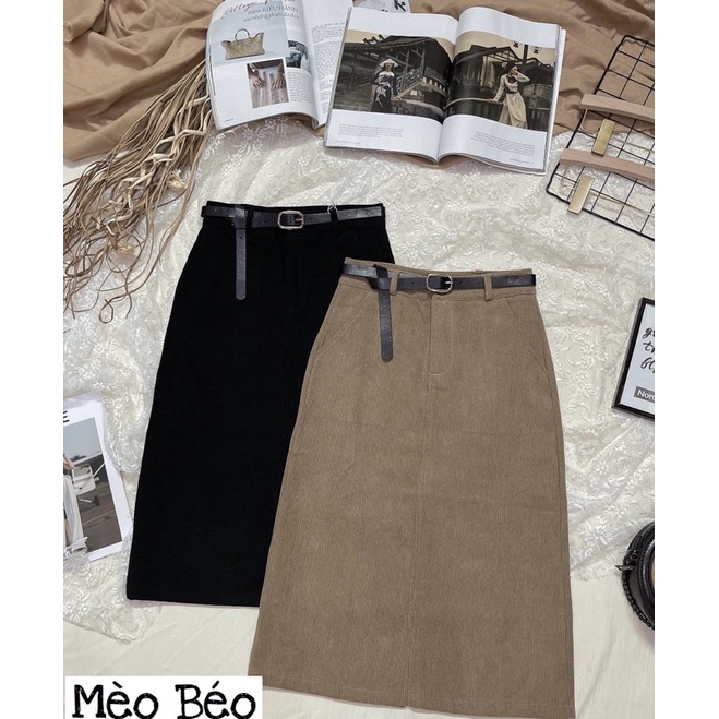 cv463- chân váy nhung tăm dài | BigBuy360 - bigbuy360.vn